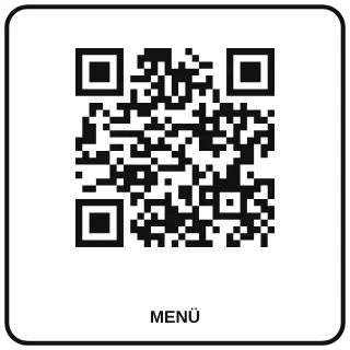 QR-Code-Vorlage Bistro minimal: Schlichtes Schwarz, edel und lesbar