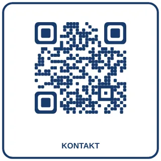 QR-Code-Vorlage Corporate Blau: Seriös mit Kontur