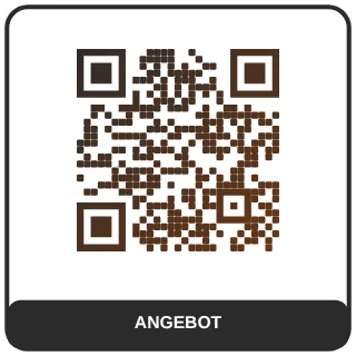 QR-Code-Vorlage Handwerk: Anthrazit mit Orange-Verlauf