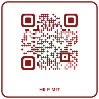 QR-Code-Vorlage Ehrenamt: Warmes Rot