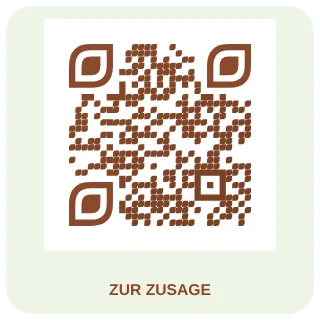 QR-Code-Vorlage Boho: Blüten in Terrakotta