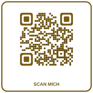 QR-Code-Vorlage Goldene Feier: Warmes Gold mit feiner Kontur