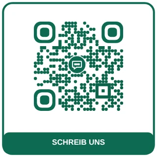 QR-Code-Vorlage Chat Grün: Messenger-Grün mit Sprechblase, für WhatsApp-Kontakt
