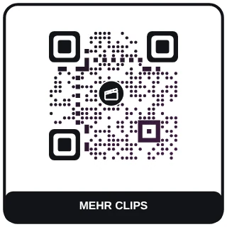 QR-Code-Vorlage Kurzvideo Neon: Schwarz mit Petrol und Magenta, für TikTok-Clips und Reels