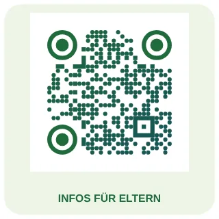 QR-Code-Vorlage Schule & Kita: Fröhliches Grün-Blau