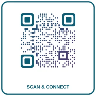 QR-Code-Vorlage Neon: Cyan trifft Magenta