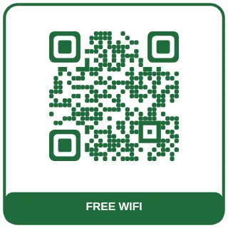 QR-Code-Vorlage Café-WLAN: Freundliches Grün